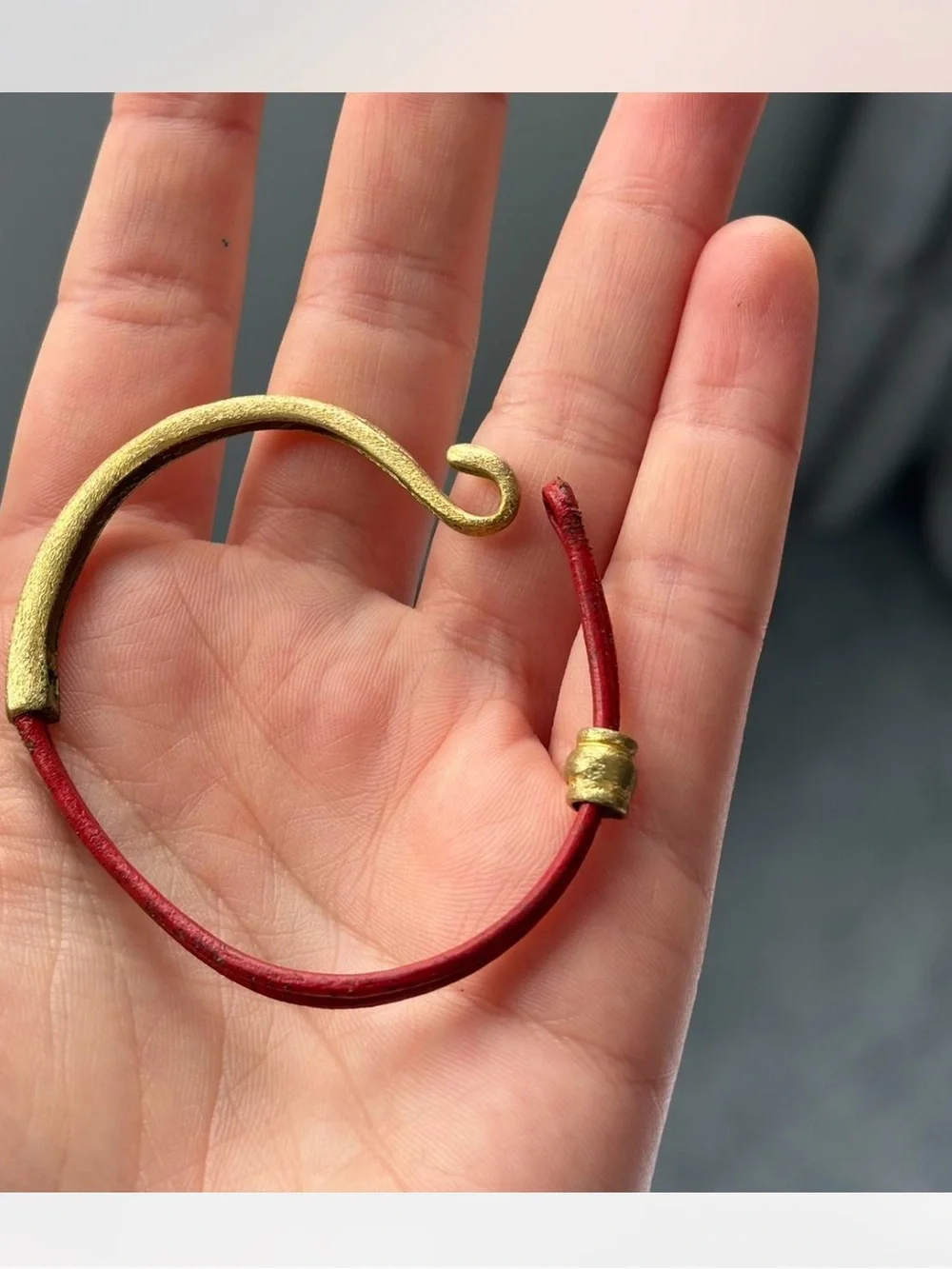 Gold and Silver and gold and red Minimalist Double-Wrap Bracelets